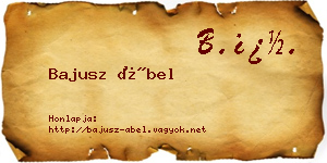 Bajusz Ábel névjegykártya