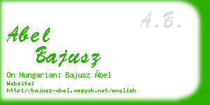abel bajusz business card